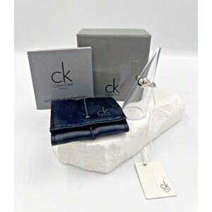 Calvin Klein Stainless Steel Silver Tone Ball Ring Size 4.5 w Box & Bag NWT
